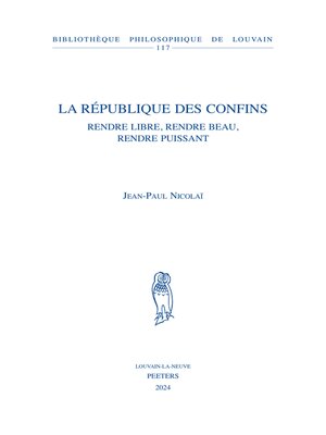 cover image of La Republique des confins